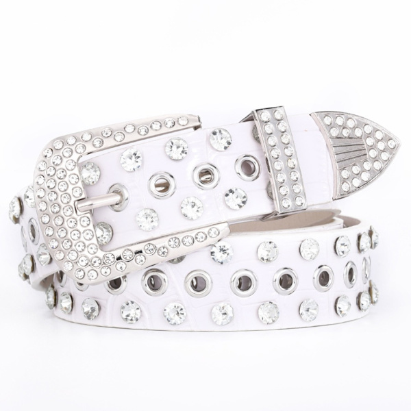 Diamant Midjeband Midjebälte VIT White