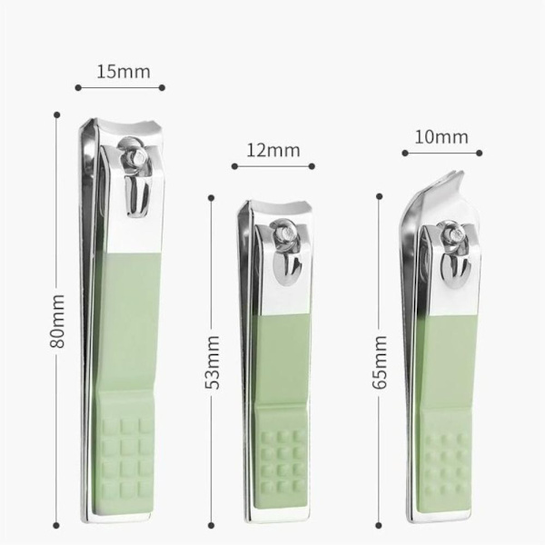 3ST Nagelklippare Manikyr Nagelklippare GRÖN Green