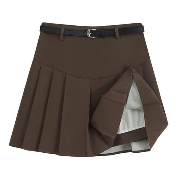 Laskostettu puoli-hame HARMAA S Grey S
