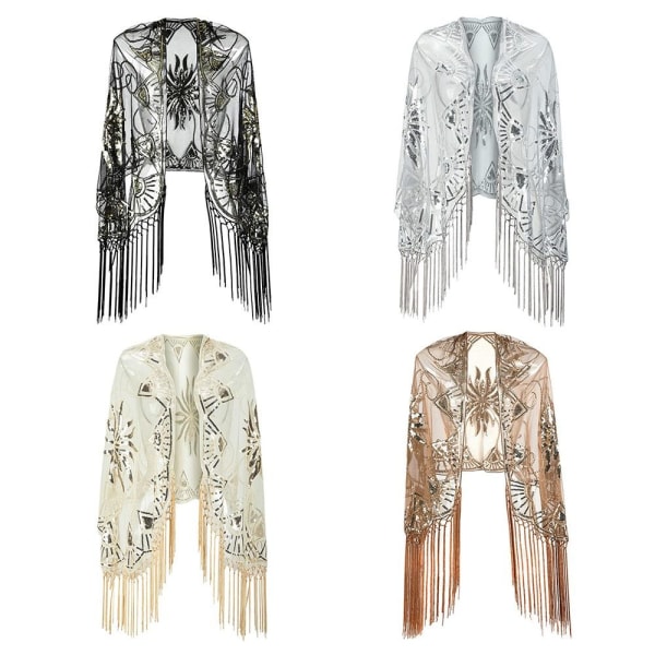 Flapper sjal Paillet sjal FARVE 4 FARVE 4 Color 4
