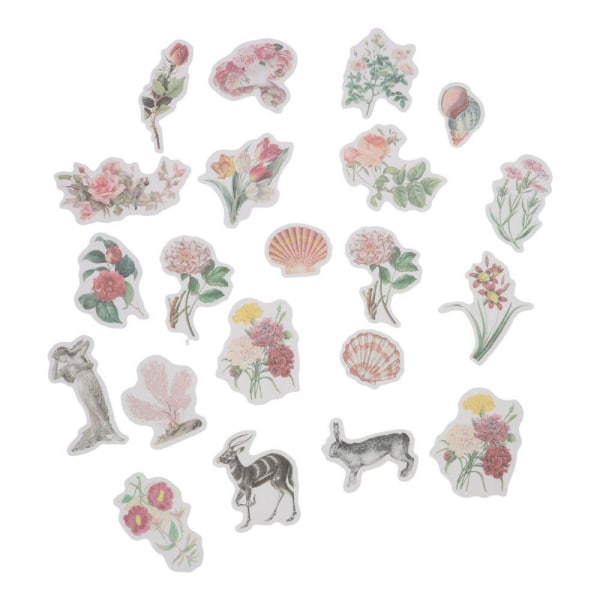 Vintage Paper Flower Stickers Washi Stickers