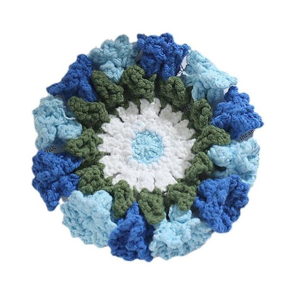 Virkad blomunderlägg Suckulent växtkrukunderlägg BLÅ Blue