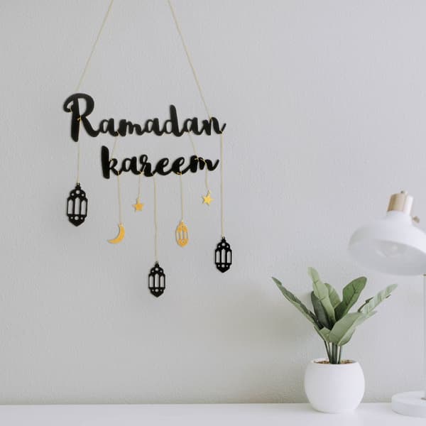 2023 Eid Mubarak Ramadan Kareen Dekoration Måne Og Stjerne