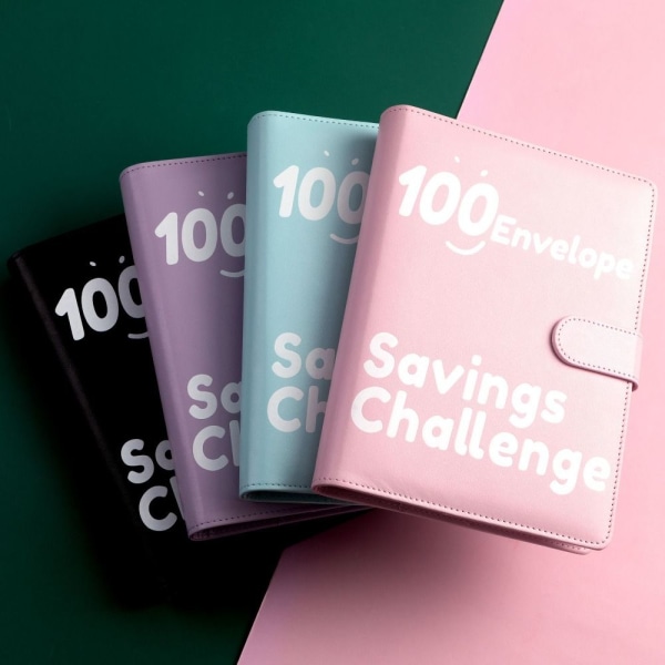 100 Days Savings Challenge Spara utmaning Binder BLÅ Blue