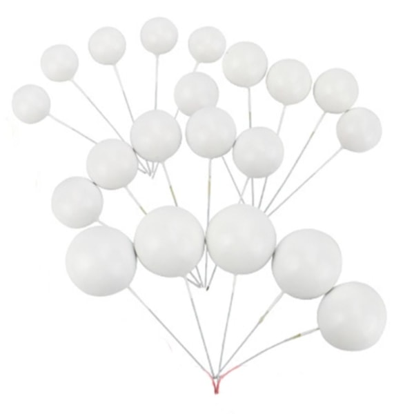 Ball Cake Topper Ball Plug-In WHITE SET SET white set-set
