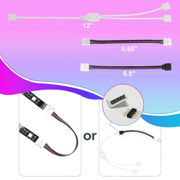 4-pin LED Strip Connector Kit Lødeløse Tilbehør DIY