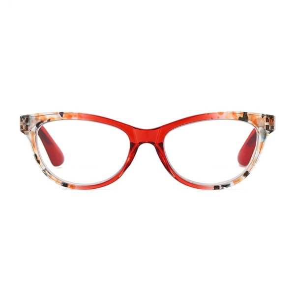 Anti-blått ljus Läsglasögon Fyrkantiga glasögon RÖD STYRKA Red Strength 300