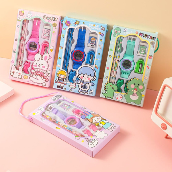 Tecknad set Case ROSA Pink