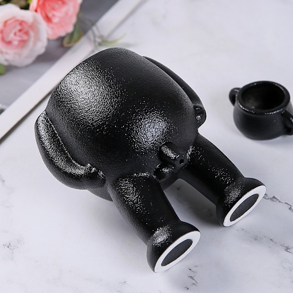 Mini Blomsterpotter Figur Vasar SVART Black