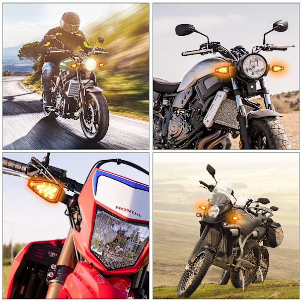 4 stk. Motorcykel Blinklys Motorcykel Blinklys Motorcykel