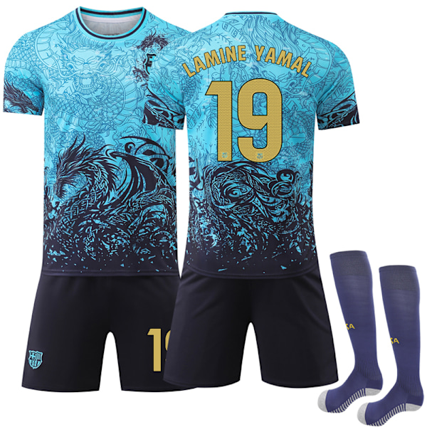 2025-2026 Barcelona Fotbollströja Kit Nr 19 Yamal Adult S