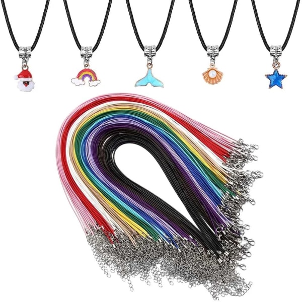50 stk Halskjede String Tau Skinn Vokset Cord Chain KAFFE Coffee