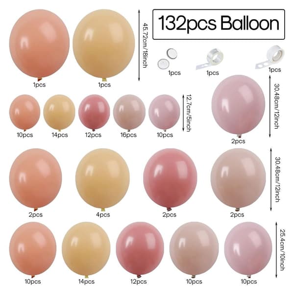 Daisy Ballon Guirlande Bue Sæt