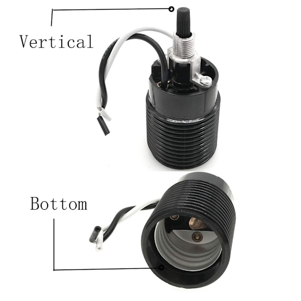 E26 Bakelite Fixture Socket Kierre lamppukanta kytkimellä 3pcs