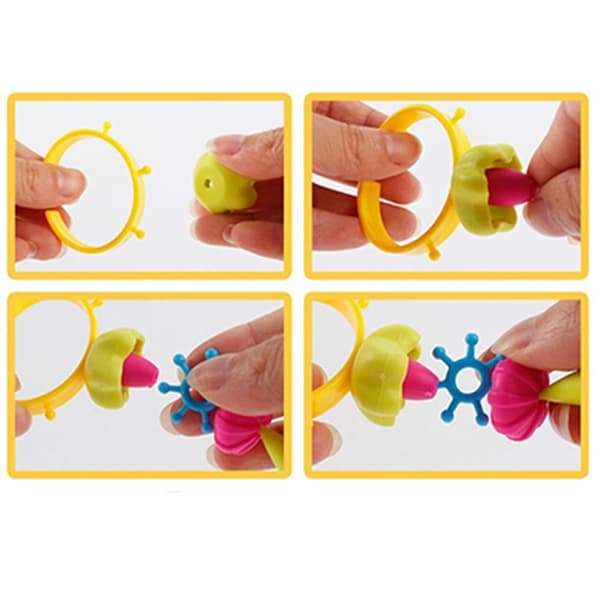 Färgglada handgjorda pärlor DIY pärlor material flickor leksakstillbehör 100pcs