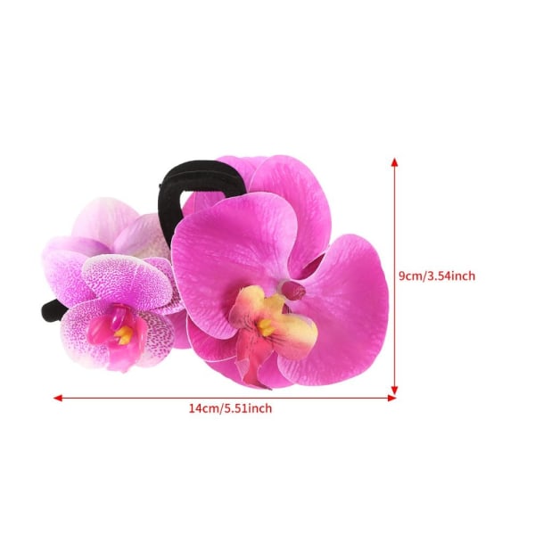 Simulerte blomster Hårklemmer Rhododendron Crab Claw STIL1 B style1 B