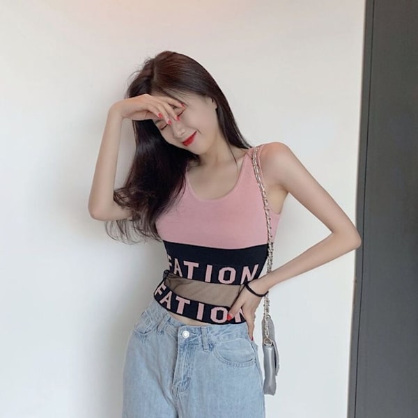 Camisole Letter Sling GRAY Grey