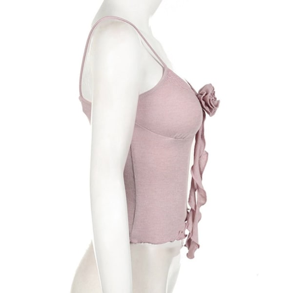 Damcrop Tops Braletteväst ROSA L Pink L