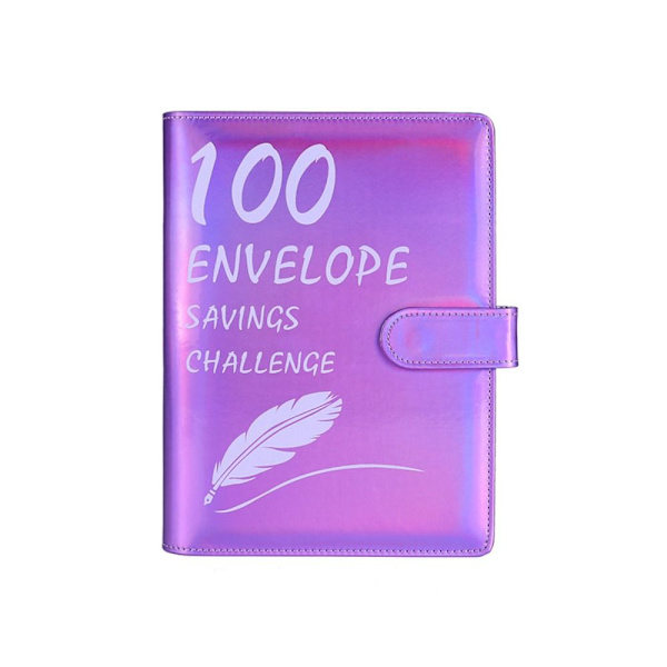 100 Days Savings Challenge Spara utmaning Pärm LILA Purple