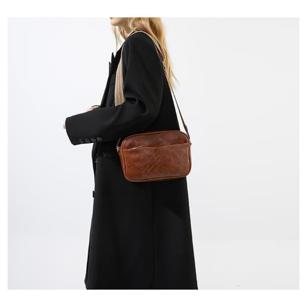 Skulderveske Messenger Bag BRUN BRUN Brown