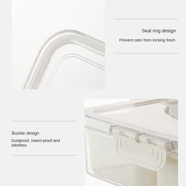 2 st Snackbox Behållare Grönsakslåda Fruktlåda White 2 Pcs-2 Pcs