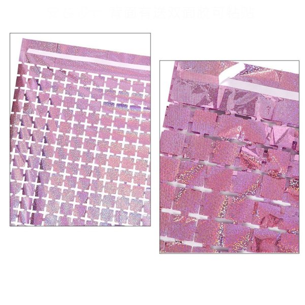 2m Wall Tausta Verho Shimmer Square Taustat PUNAINEN red