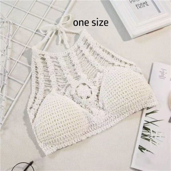 Lace-up Riimu kaula Camisole Tube Top Brodeerattu liivi RIPUS Pendant white