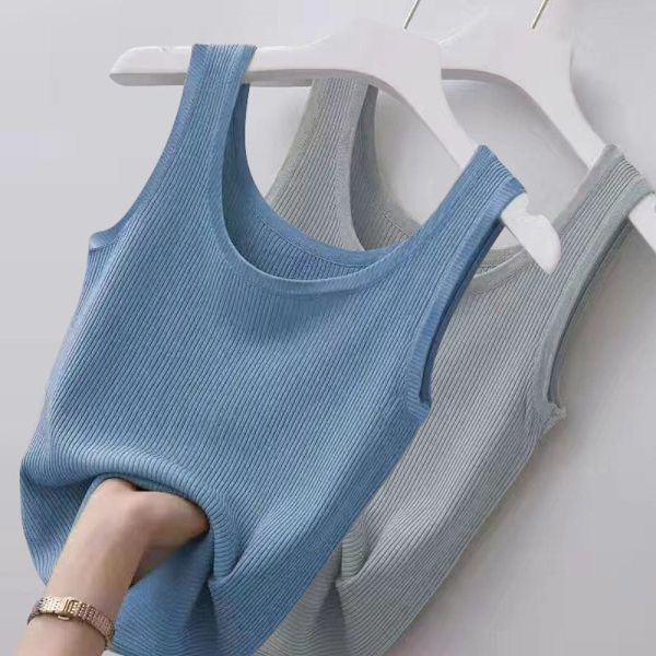 Sexy ermeløs Camisole Sommer Camisole BLUE M blue M