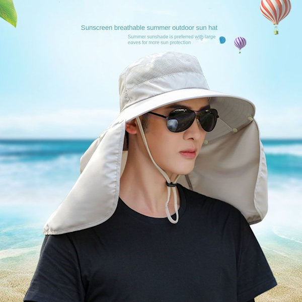 Sommarhatt för män utomhussolhatt MÖRKGRÅ dark grey
