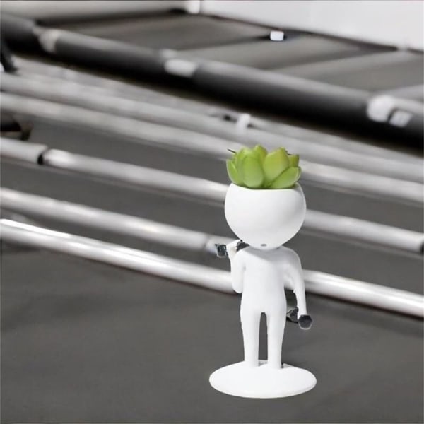 Sporting Sukkulent Potter Resin Blomsterpotter HANDLING Dumbbell