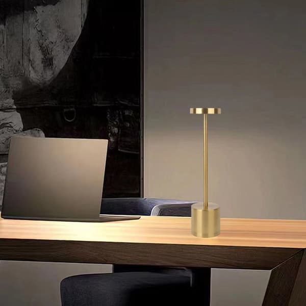 LED Skrivebordslampe Touch Dæmpning Bordlamper GULD Gold