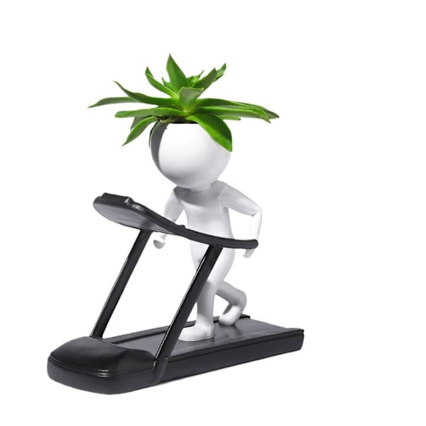 Sporting Sukkulent Potter Resin Blomsterpotter TREDEMØLL PLANTER Treadmill Planter