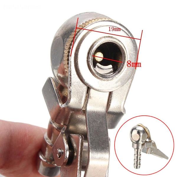 1st Däck Luftchuck Inflator Luftpump Chuck Clip SILVER SILVER silver