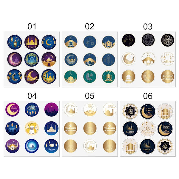 20 ark EID Mubarak Sticker Label Seal Stickers 20 ARK 01 20 Sheets 01