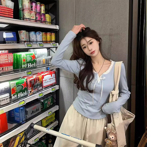 Linne Crop Top NAVY L Navy L
