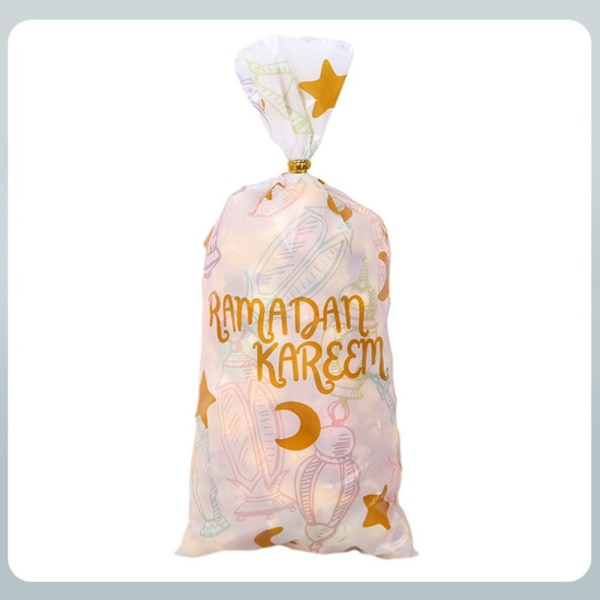 50 kpl Ramadan Kareem Lahjakassit Eid Mubarak Candy Cookie Bag