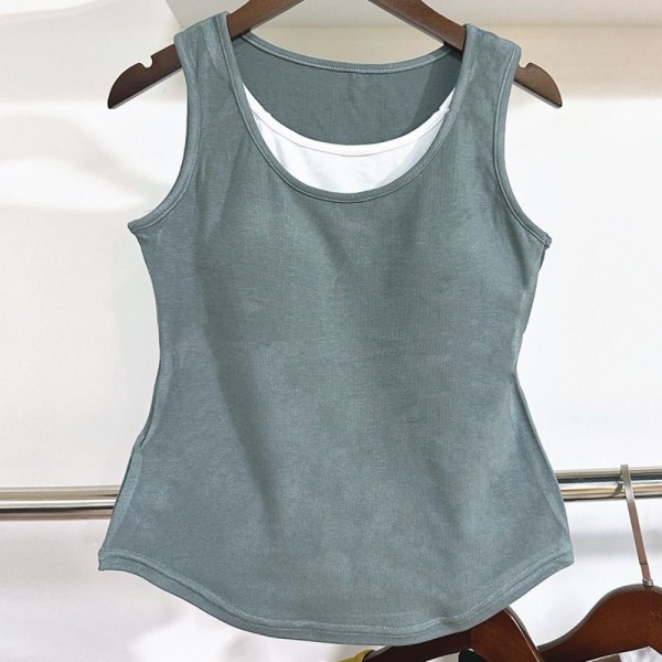 Fake todelt Tank Top Sling GRÅ Grey