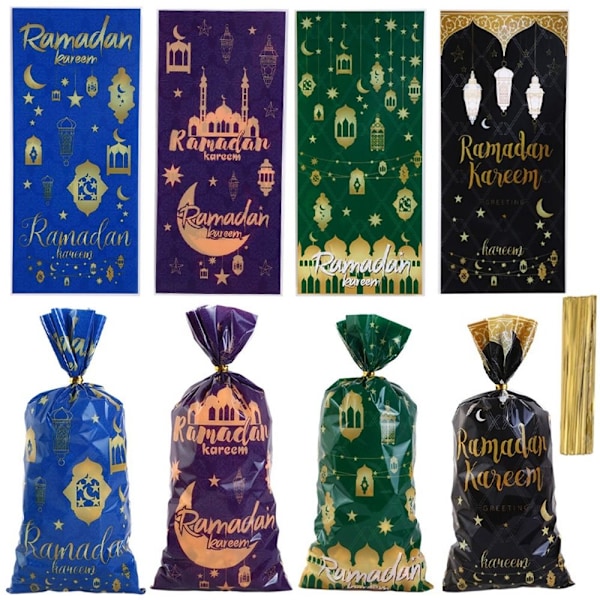 50 kpl Eid Mubarak karkkipussit Keksiherkkupussit STYLE 1 STYLE 1 Style 1