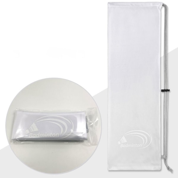 Badminton Rackets Bag Racquet Pouch Cover WHITE white