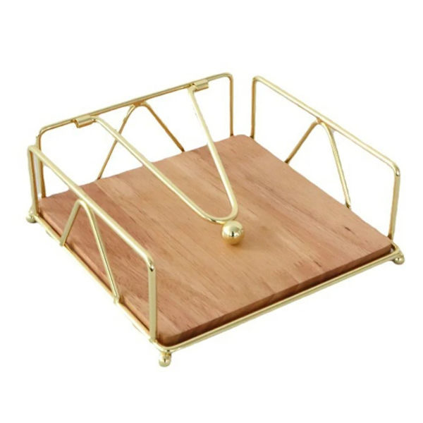 Flad servietholder Tissue Papir Dispenser GULD Gold