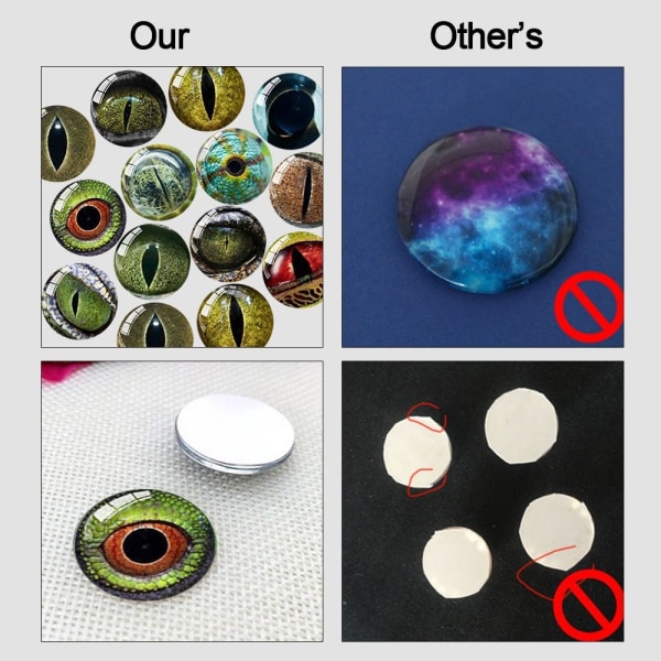 20 stk/10 par Eyes Crafts Eyes Puppet Crystal Eyes 16MM-FARGE 16mm-color random