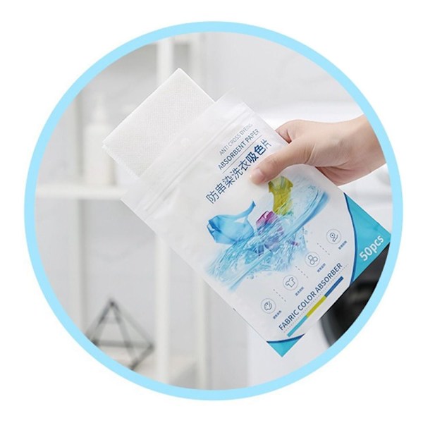 50 st Anti-färgning Färgning tvätttabletter Färgabsorption 50pcs