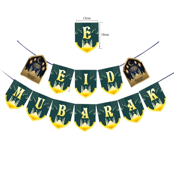 Eid Mubarak banner Eid hengende ornamenter B B B