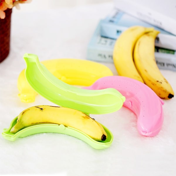 3 Stk Bananetui Banana Saver Bananbeskytterboks Yellow&Green&Pink 3Pcs-3Pcs