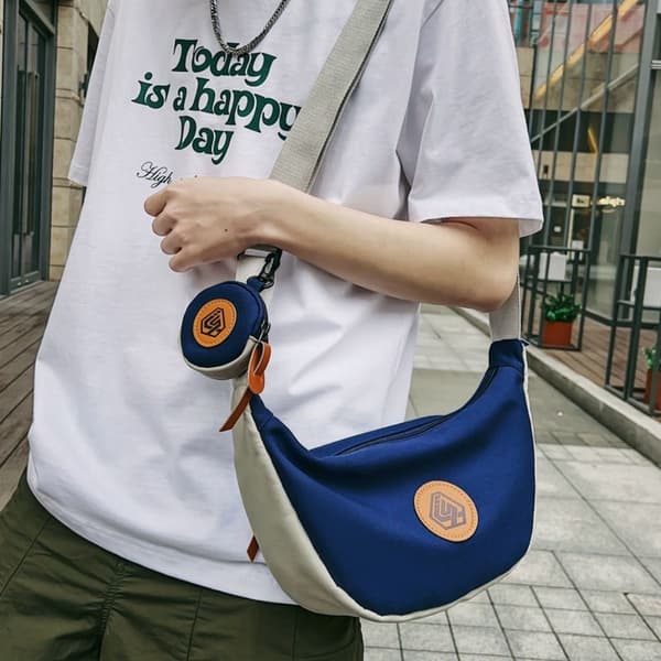 Messenger Bag Studenter Skuldertaske LYSEGRÅ light grey