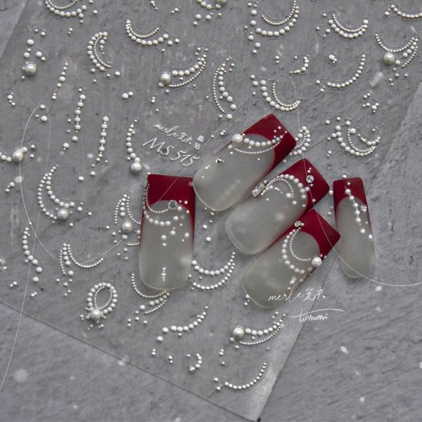 Franska tips Nagelklistermärken Nail art MS515