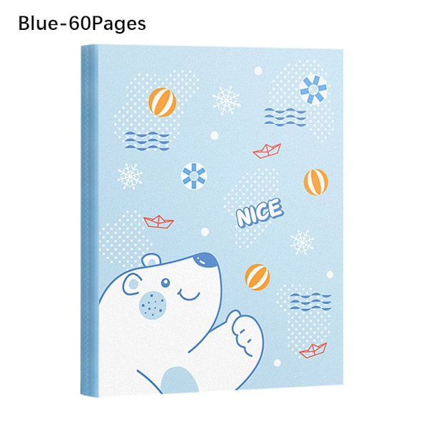 Arkiv Taske Fil Mappe BLÅ 60 SIDER 60 SIDER Blue 60 Pages-60 Pages