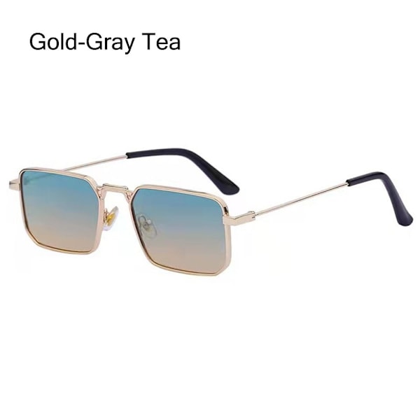Rektangulära solglasögon Punk solglasögon GULD-GRÅ TE GULD-GRÅ Gold-Gray Tea