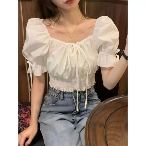 T-skjorte Dame Bluse HVIT White