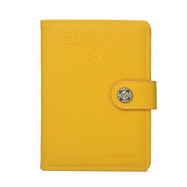 Passdeksel Passholderveske GUL Yellow